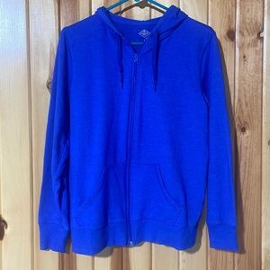 St Johns Bay Sweatshirt Size M Women’s Blue Full Zip Hoodie